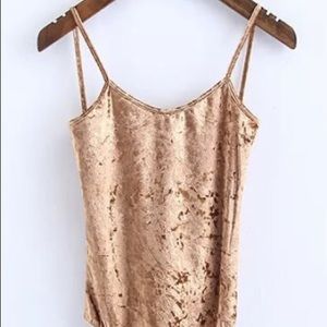 Gold Velvet Bodysuits